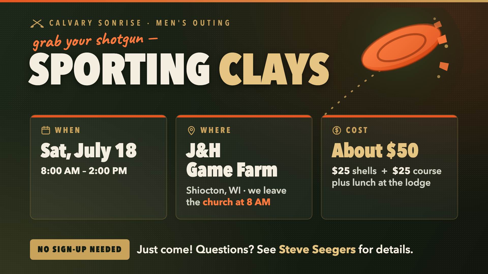 Men's Outing - July 18th