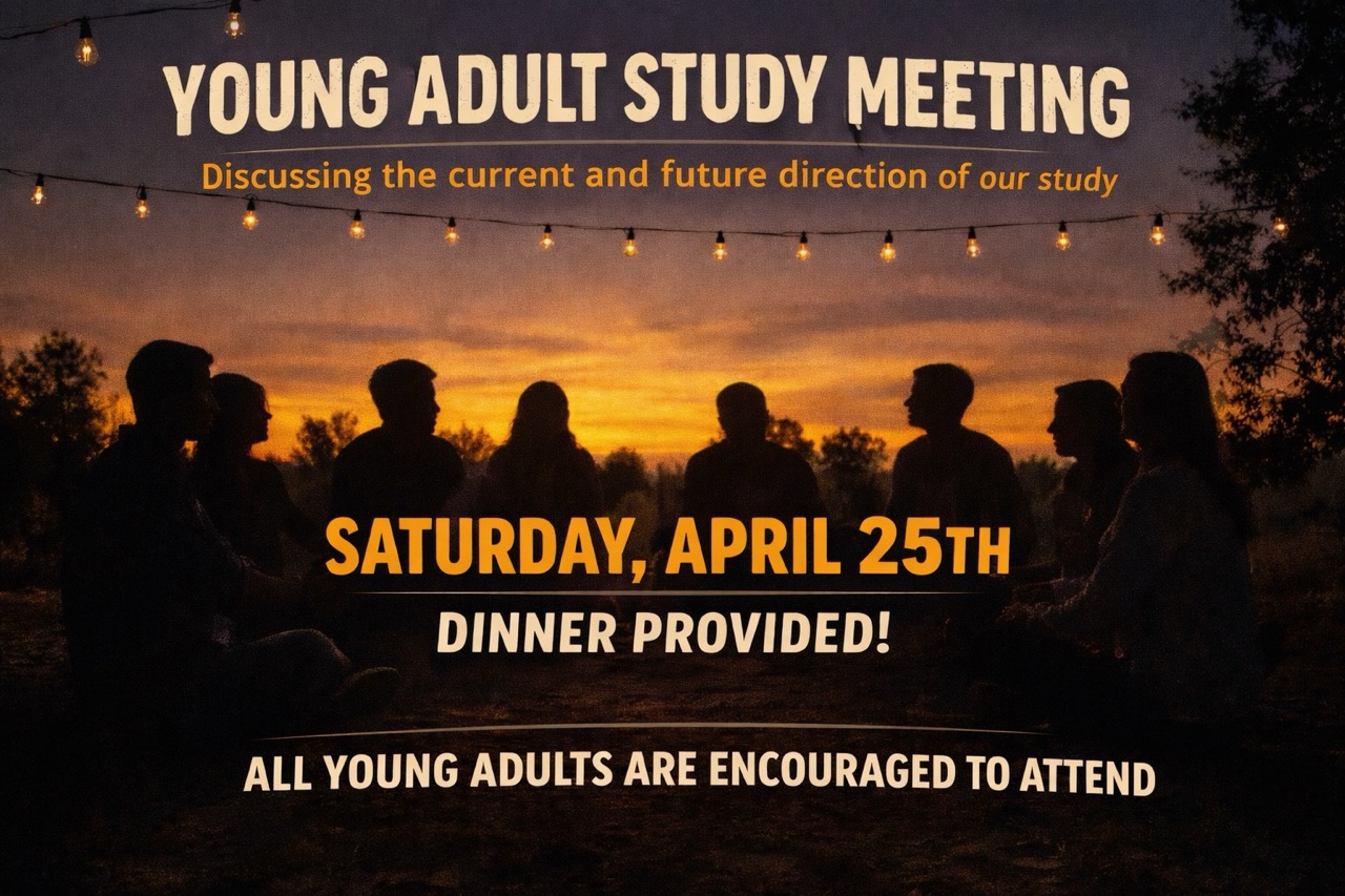 Young Adult Study Meeting - April 25th